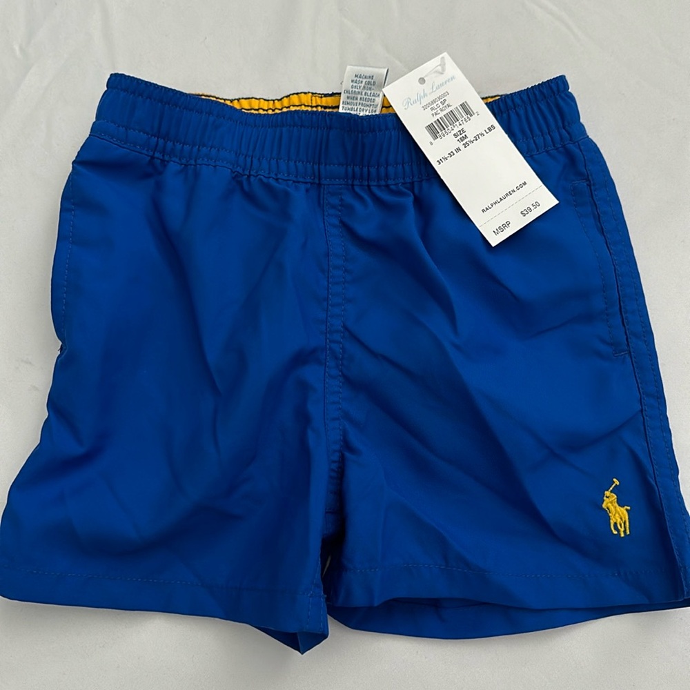 NWT Toddler Polo Ralph Lauren swim trunks size 18 months NWT